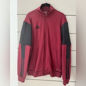 Adidas AEROREADY Track Jacket Small Red Black‎ Full Zip Athletic Streetwear